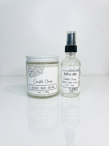 Coastal Oasis 2 Piece Gift Set: Candle and Room Spray