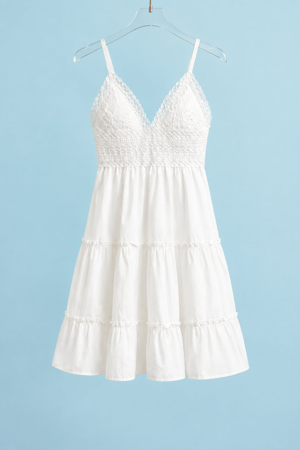 Chatham Lace V-Neck Sling Mini Sundress