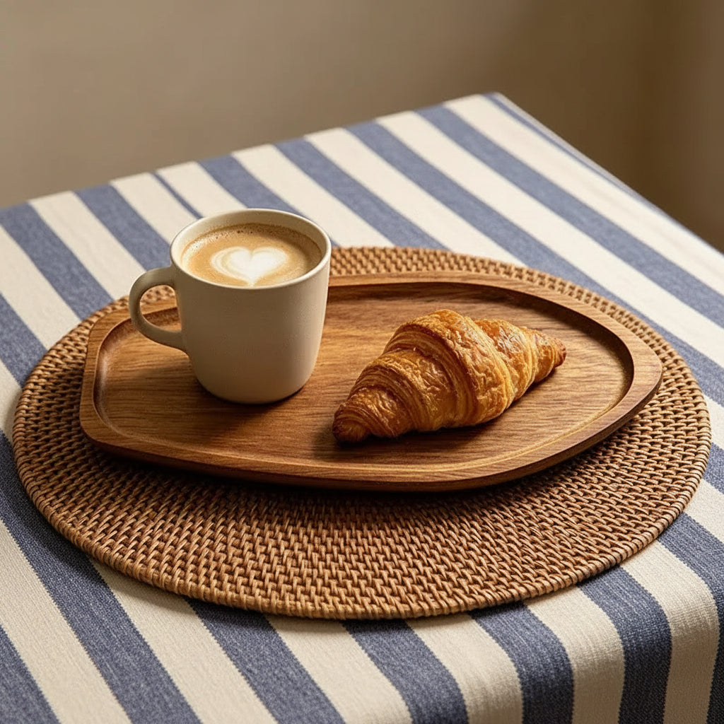 Wood Boat Shaped Serving Plate