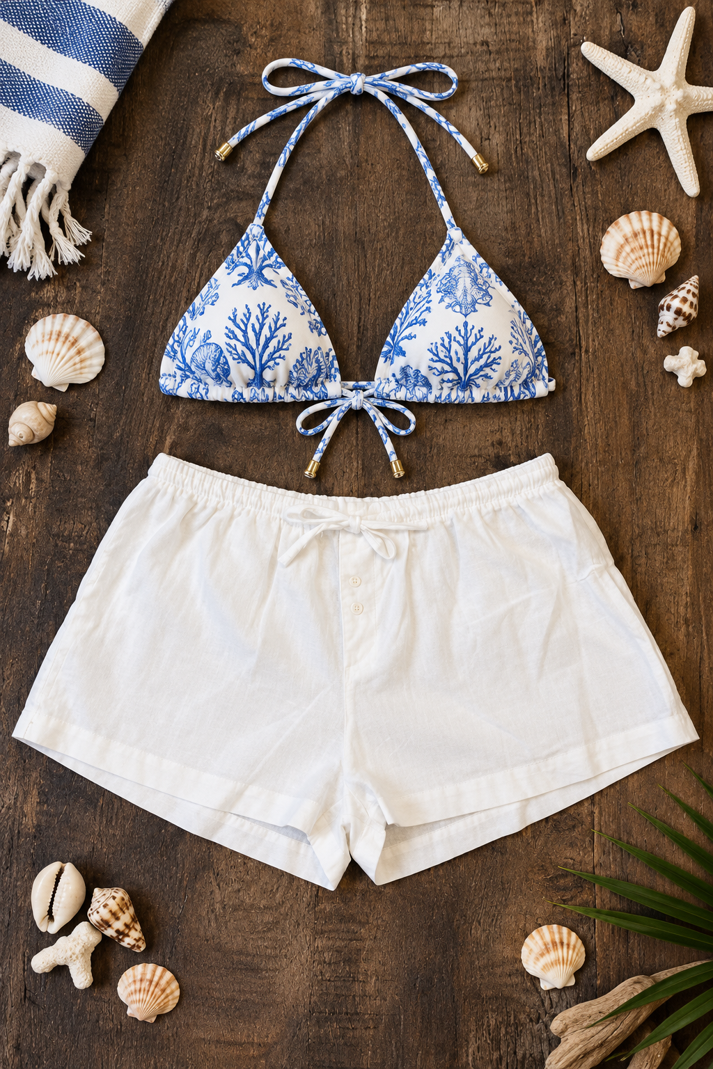 Summer Casual Drawstring Beach Shorts