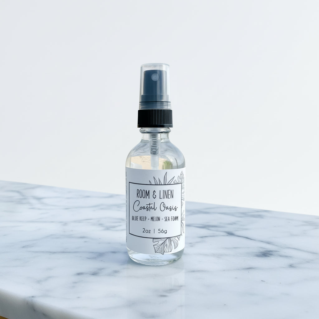 Coastal Oasis 2 Piece Gift Set: Candle and Room Spray