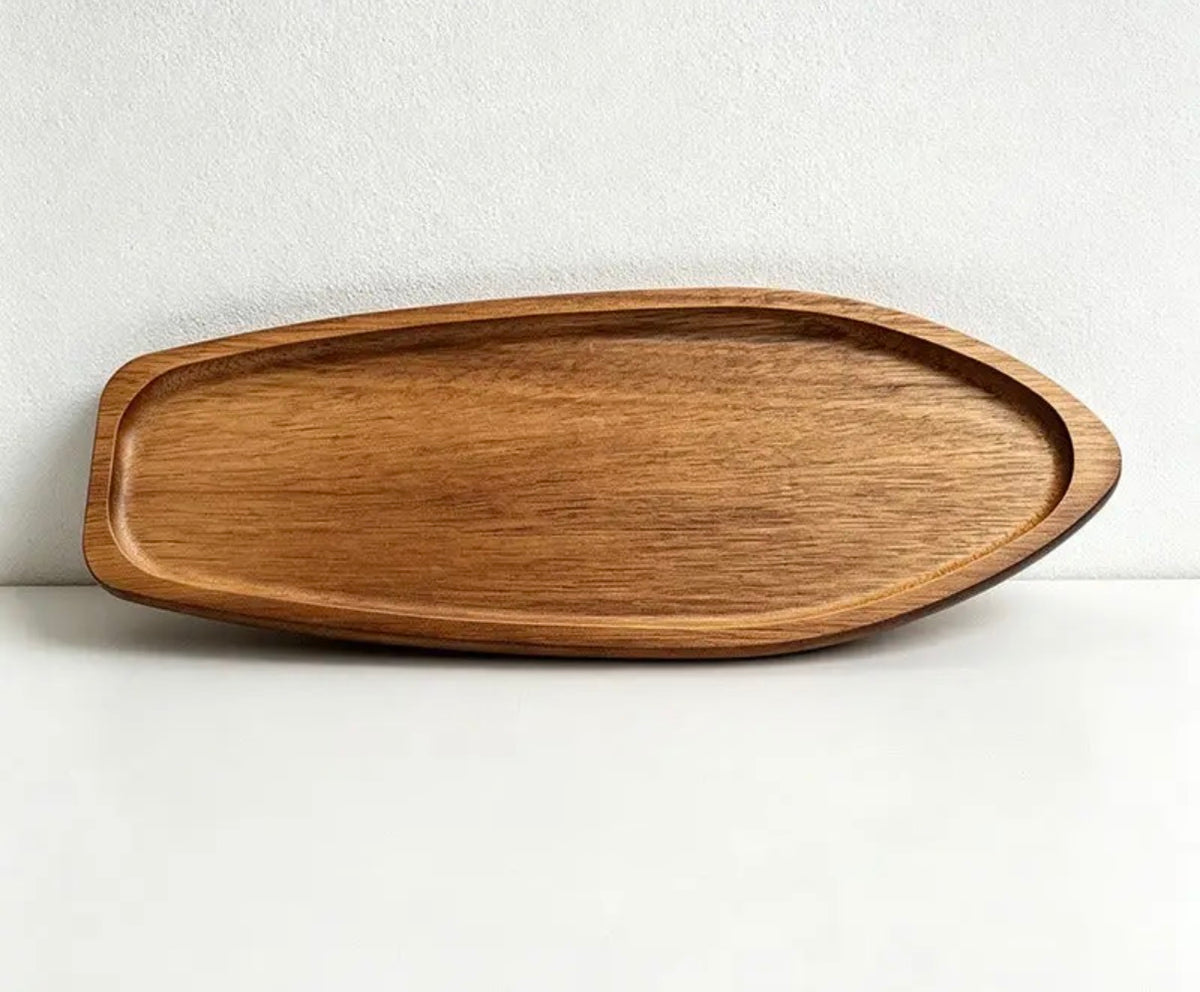 Wood Boat Shaped Serving Plate
