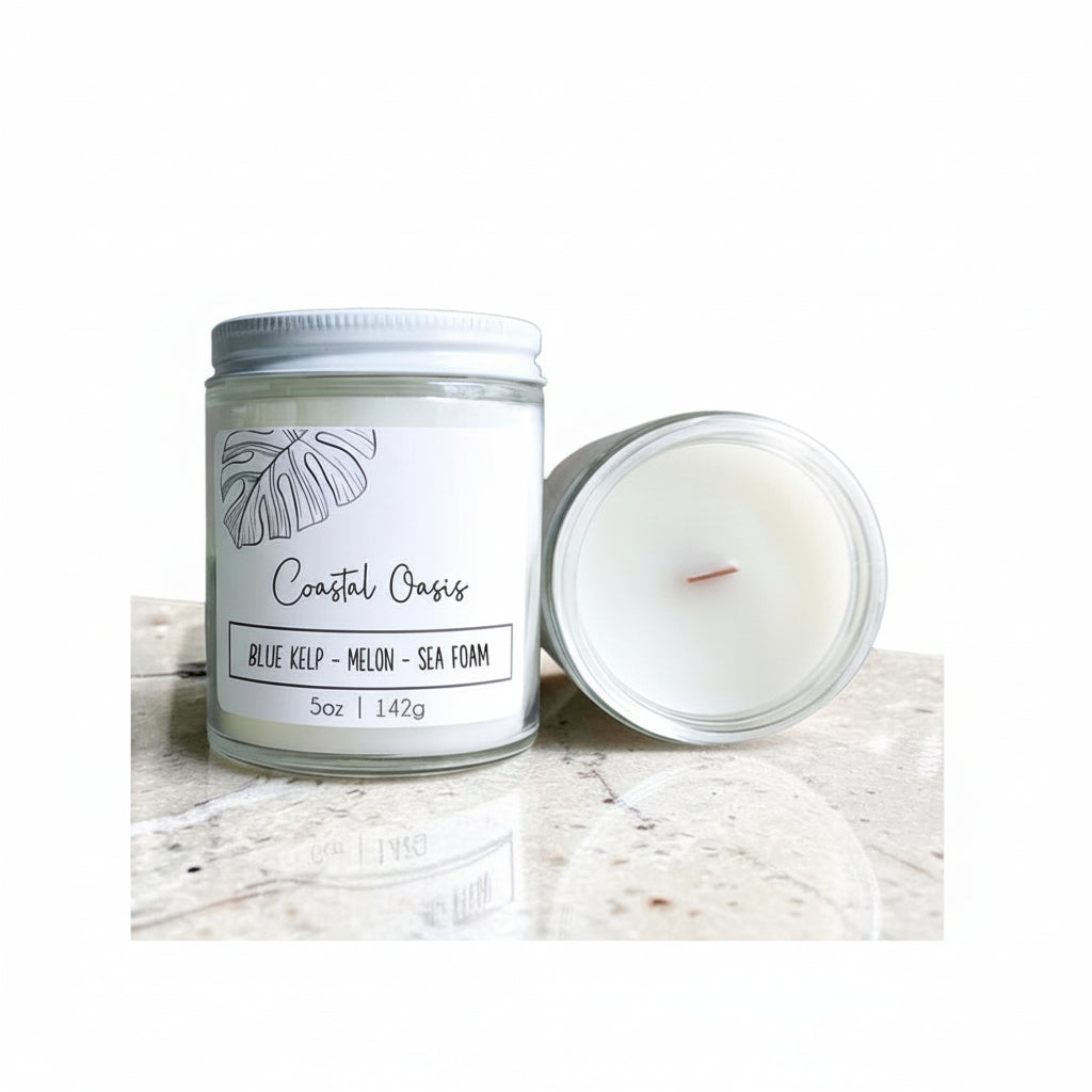 Coastal Oasis 2 Piece Gift Set: Candle and Room Spray
