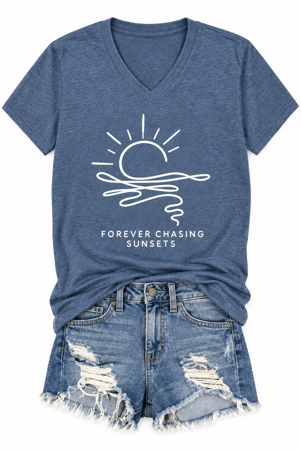Forever Chasing Sunsets V-Neck T-Shirt